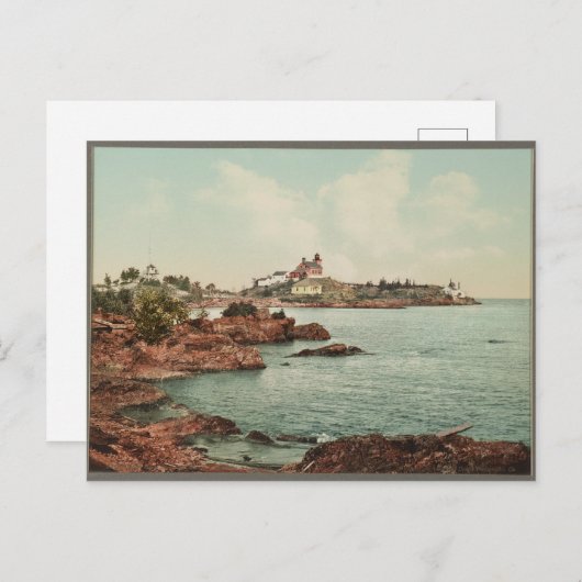 1898 Light House Point Marquette, MI Briefkaart (Voorkant / Achterkant)