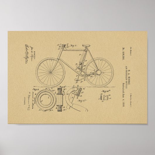 1898  luchtfietspataderafdrukken poster (Voorkant)