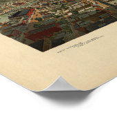 1898 Milwaukee, WI Birds Eye Uitzicht Panoramic Ma Poster (Hoek)