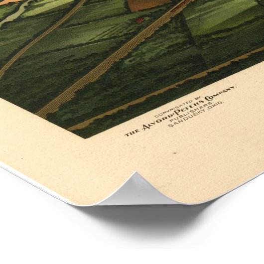  1898 Sandusky Ohio Map Poster (Hoek)