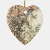 1898 Topografische kaart van Massachusetts uit Bos Keramisch Ornament (Rechts)