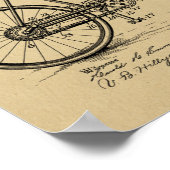 1898 Vintage Bicycle Design Patent Art Print (Hoek)