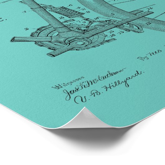 1898 Vintage Bicycle Patent Print Customize (Hoek)