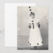 1898 Vrouw in beddengoed, Antiek foto Kaart (Voorkant / Achterkant)