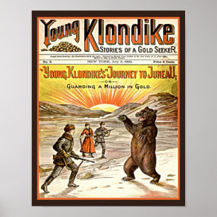 1898 Young Klondike Dime Novel Poster