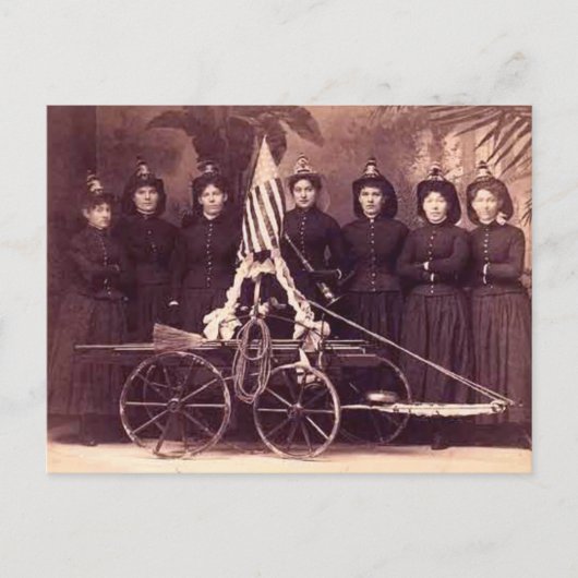 "1899 All Women Fire Dept" Briefkaart (Voorkant)