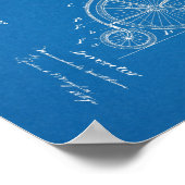 1899 blauwdruk voor fietspatronen afdrukken poster (Hoek)