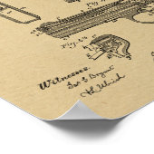 1899 Browning Pistool Patent Art Drawing Print (Hoek)