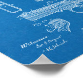 1899 Browning Pistool Patent Art Drawing Print (Hoek)