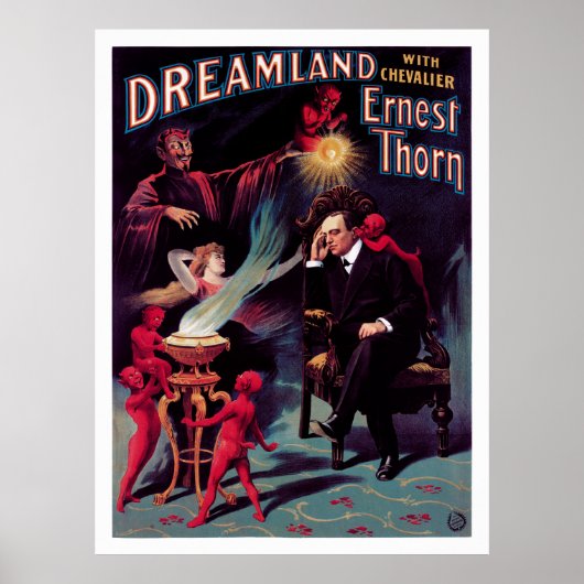 1899 Ernest Thorn Magicisch Poster teruggezet (Voorkant)