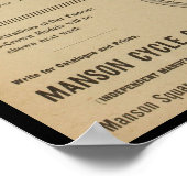 1899 fietsenmagazijn en kunstwerk Poster (Hoek)