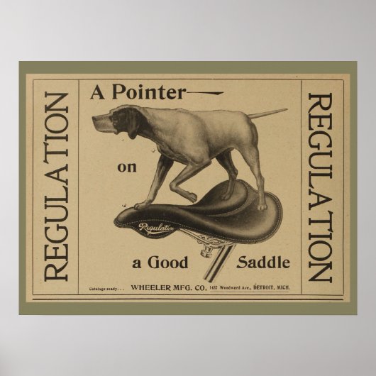 1899  fietsenmagazijn en kunstwerk Poster (Voorkant)