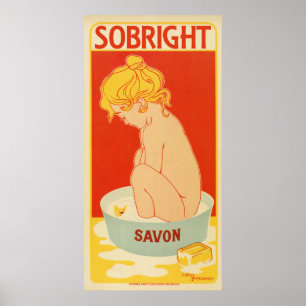 1899 Franse zeep adverteren Poster