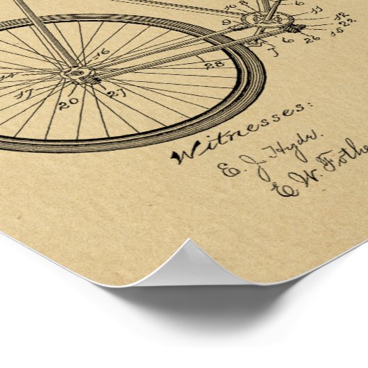 1899  kinderloze fietspataderafdrukken poster (Hoek)