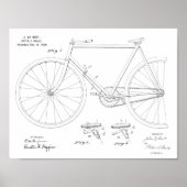1899 Kunsttekening fietspatroon Poster (Voorkant)