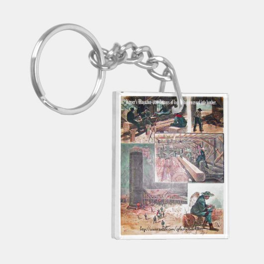  1899 Lumbering-Harper's Hoesje Sleutelhanger (Voorkant Links)