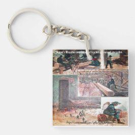  1899 Lumbering-Harper's Hoesje Sleutelhanger