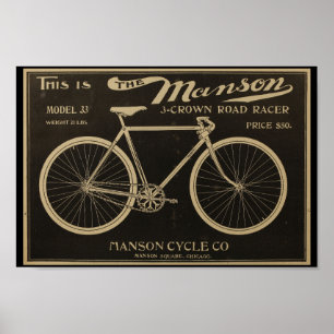 1899  Manson-fiets en kunstwerk Poster