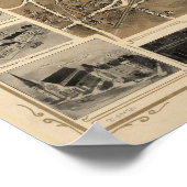 1899 Morristown, NJ Birds Eye Uitzicht Panoramic M Poster (Hoek)