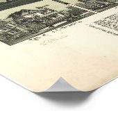 1899 Moundsville, WV Bird's Eye Uitzicht Panoramic Poster (Hoek)