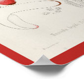 1899 paddenstoelen Rode Pet afdrukken Poster (Hoek)