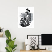 1899 Victoriaans Dame in de Evening Gown Poster (Thuiskantoor)