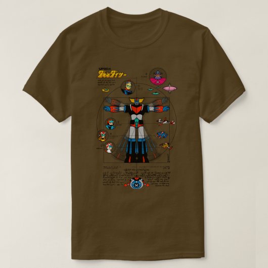 189b Grendizer DaVinci Kleur T-shirt (Design voorkant)