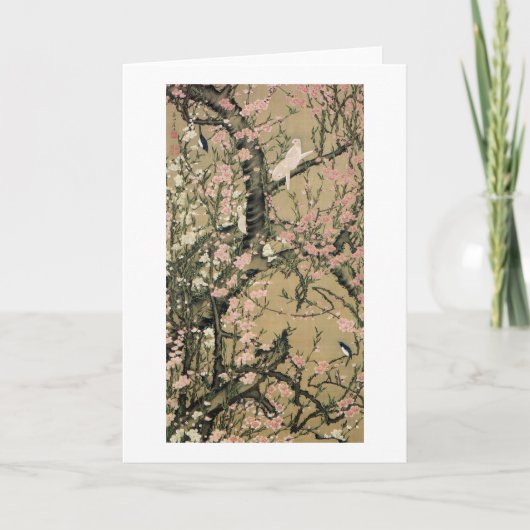 18. 桃花小禽図, 若冲 de Bloesems van de Perzik & Kleine Kaart (Voorkant)