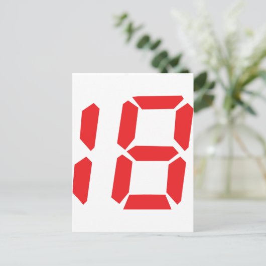 18 18-inch digitale wekker briefkaart (Staand voorkant)