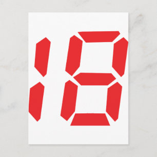 18 18-inch digitale wekker briefkaart