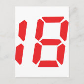 18 18-inch digitale wekker briefkaart (Voorkant)