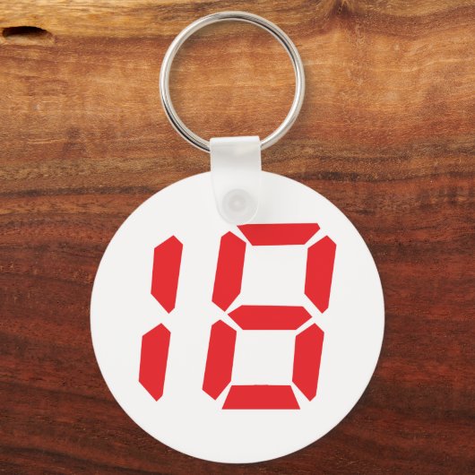 18 18-inch digitale wekker sleutelhanger (Voorkant)