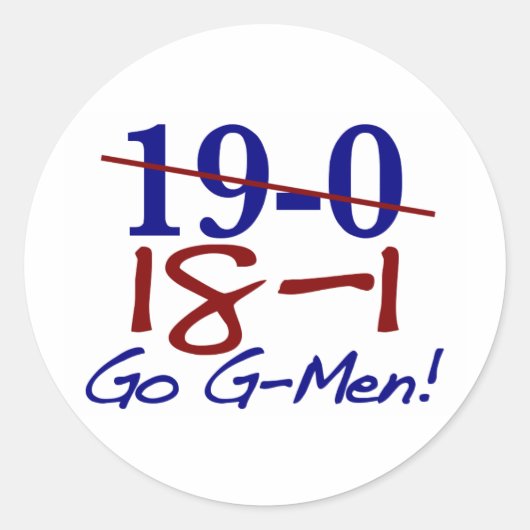 18-1 Go G-Mannen Ronde Sticker (Voorkant)
