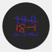 18 1 Go G Men  Ronde Sticker (Voorkant)