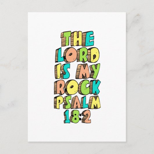 18:2-psalm briefkaart (Voorkant)