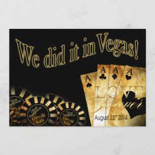 18:30 Gary & Katy Las Vegas Deluxe Trouwfeest Kaart
