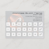 18 + 3 Matching Koffee Shop Loyalty Stamp Card (Achterkant)