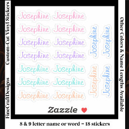 18 Aangepaste Moderne 8/9 Letters Naam Woord Trend Sticker