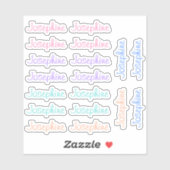 18 Aangepaste Moderne 8/9 Letters Naam Woord Trend Sticker (Vel)