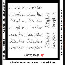 18 Aangepaste Moderne 8/9 Letters Naam Woord Zwart Sticker