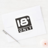 18 achttien ronde sticker (Envelop)