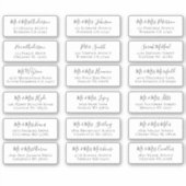 18 Adresetiketten voor individuele Script Name Sticker (Voorkant)