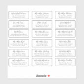 18 Adresetiketten voor individuele Script Name Sticker (Vel)