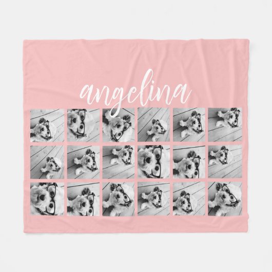 18 Afloopstuk voor foto-inkuilscript Fleece Deken (Voorkant (Horizontaal))