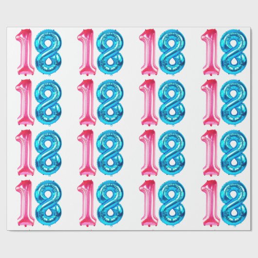 18 ballonnen inpakpapier (Vlak)