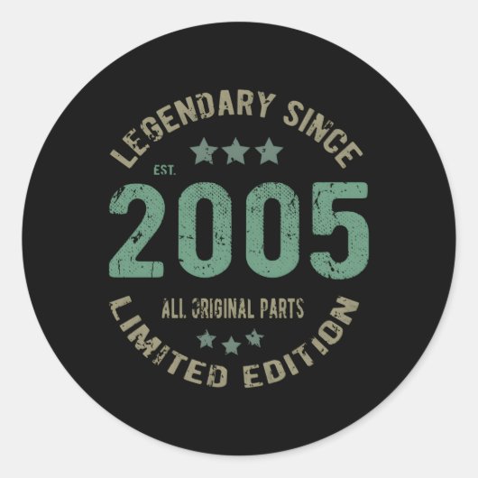18 bday legende sinds 2005 18th ronde sticker (Voorkant)