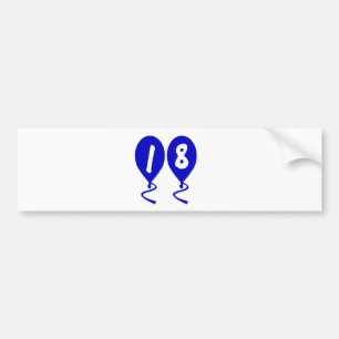 18 Birthday-ballonnen Bumpersticker