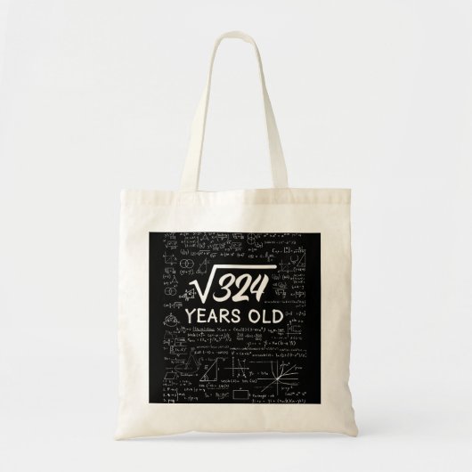 18 Birthday Boy Mannen Son Him Girl Funny Wiskunde Tote Bag (Voorkant)