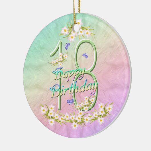 18 Birthday Rainbow Ornament (Links)
