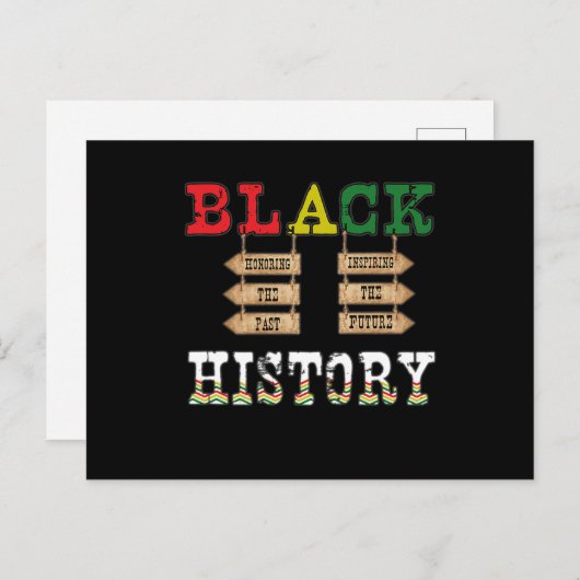 18 Black History Month African American Black Prid Uitnodiging Briefkaart (Voorkant / Achterkant)